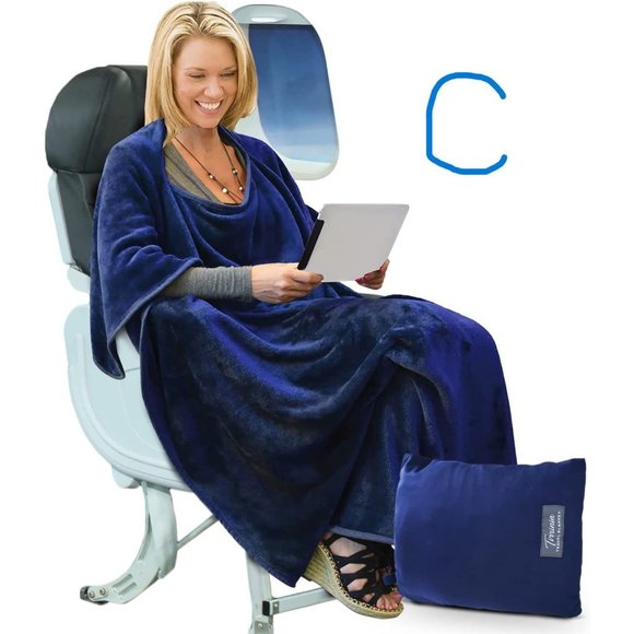 New Poncho  Premium Cozy Fleece Portable Poncho Blankets with Built-in B… - Picture 1 of 10